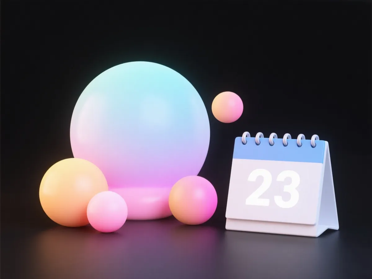 开奖与日历插画